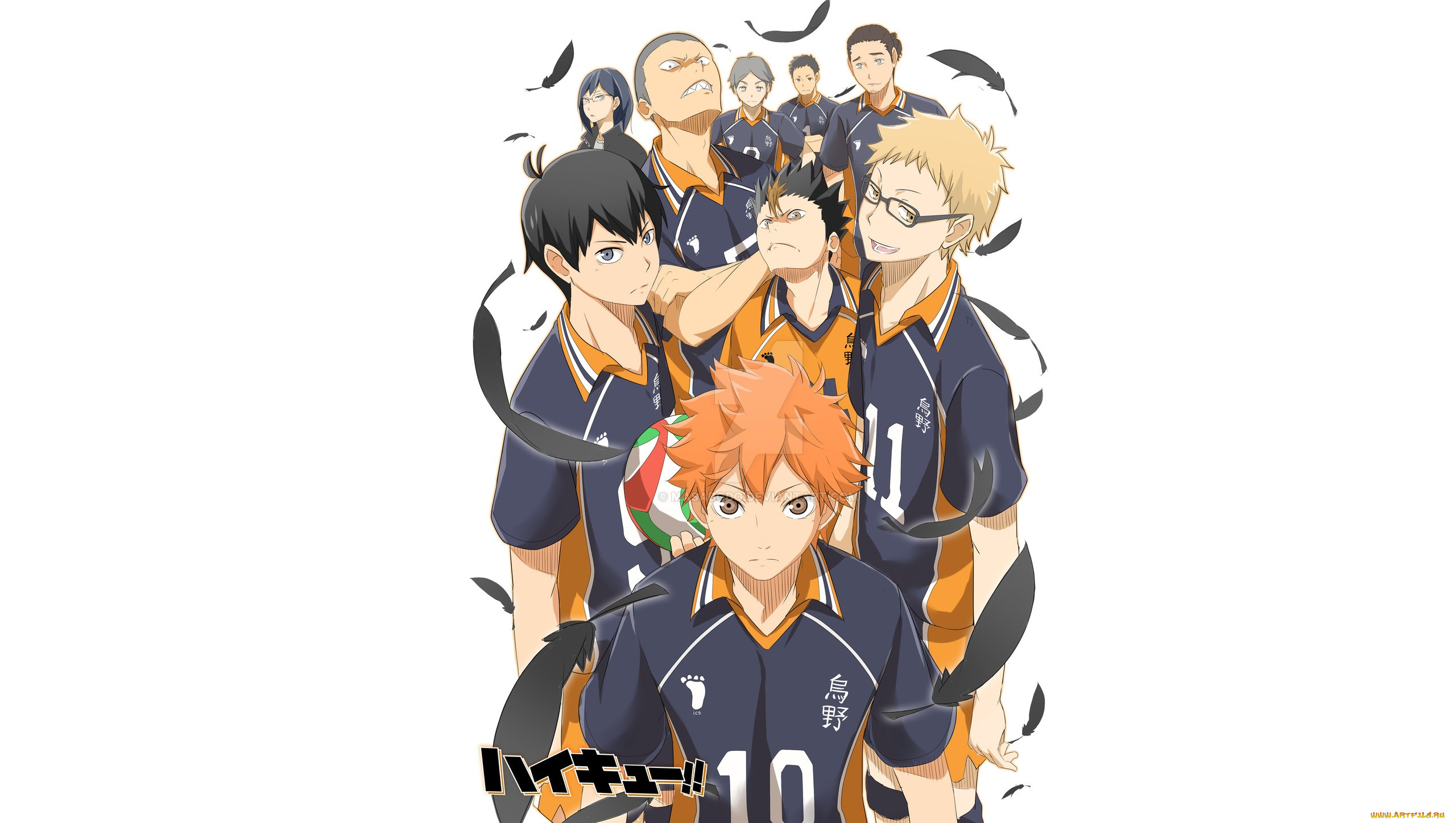 Обои Аниме Haikyuu, обои для рабочего стола, фотографии аниме, haikyuu,  команда, парни, карасуно Обои для рабочего стола, скачать обои картинки  заставки на рабочий стол.